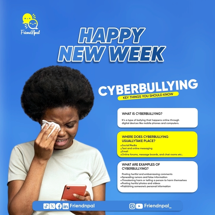 Let's break the cycle of cyberbullying together! 🚫💻 At #FriendnPal, we're committed to fostering a safe online environment where everyone feels respected and supported. Join us in spreading kindness and empathy online. #EndCyberbullying #MentalHealthAwareness