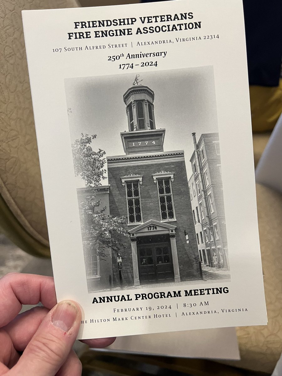 DUhockeyFan's tweet photo. Kicking off this #PresidentsDay George Washington’s Birthday with the annual Friendship Fire Company 250th Anniversary breakfast. @FriendshipFire1 @AlexandriaVAGov @washingtonbirth #GWBirthday #AlexVA https://t.co/3hf59h25on