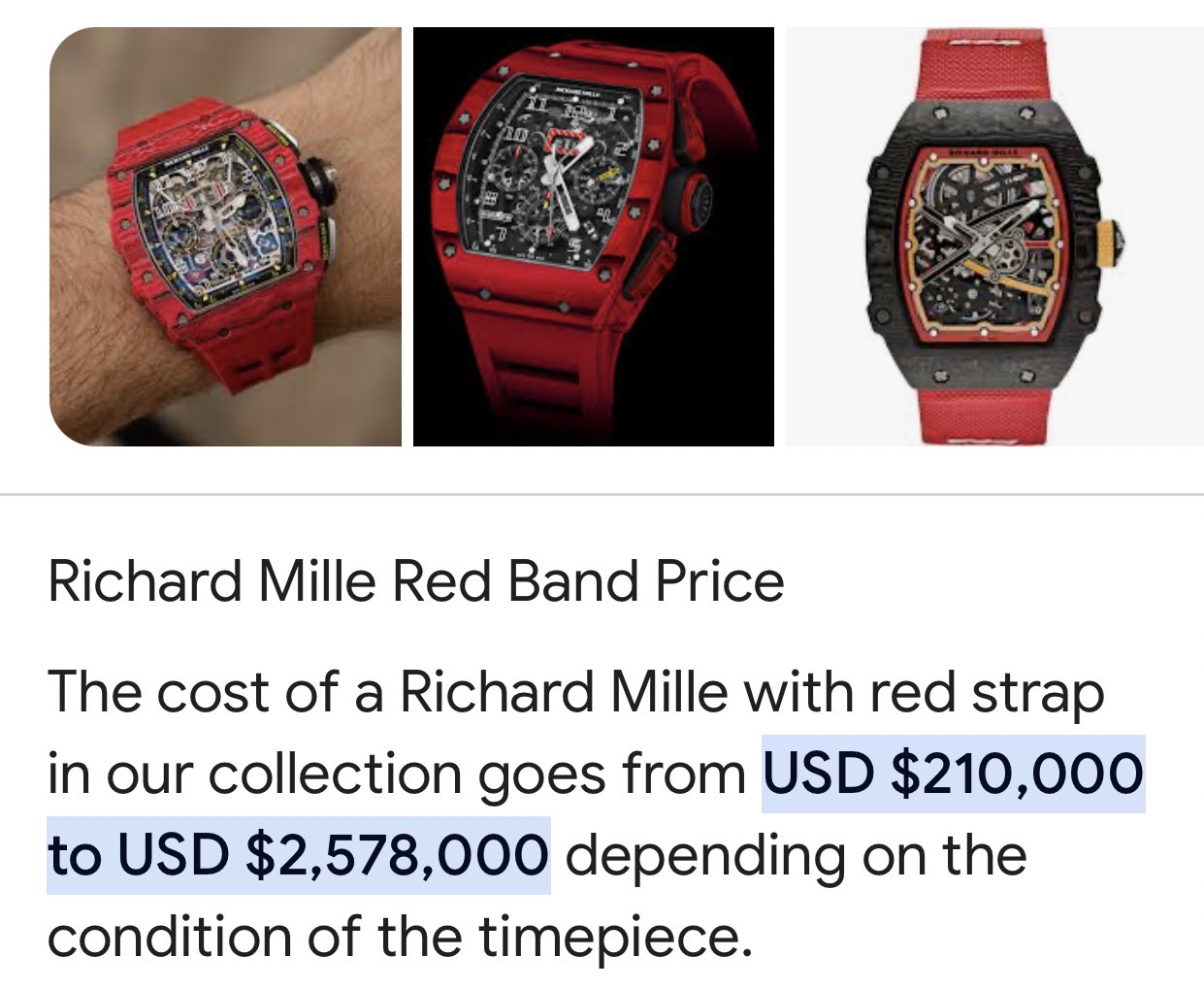 Richard mille price in naira hotsell