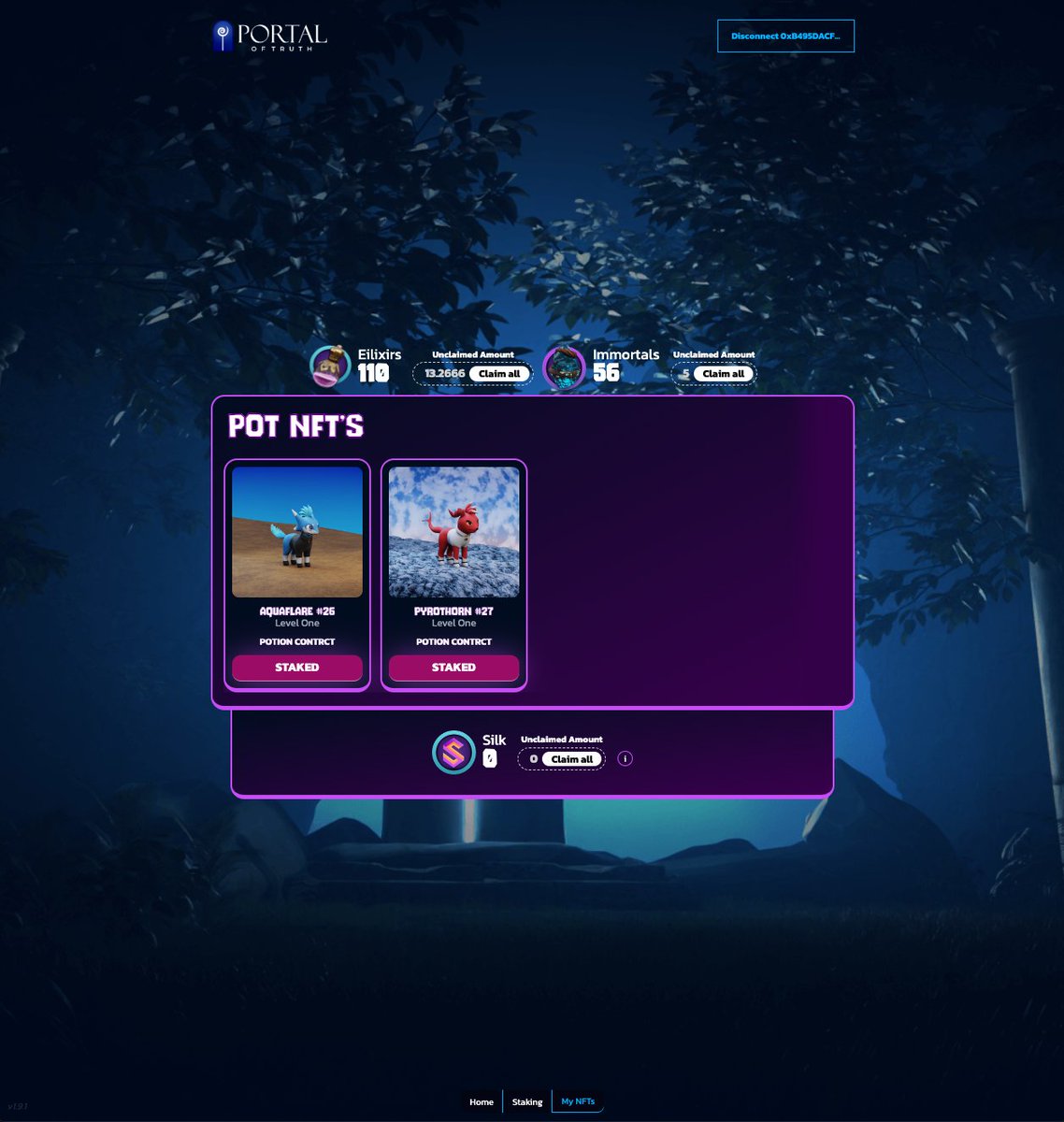 Exciting News: POT Potion Contract Coming Soon! 🔮

Soon, you'll be able to brew Elixirs &amp; Immortal NFTs. Get ready to unlock the magic! 🌟

#NFTs #Portal