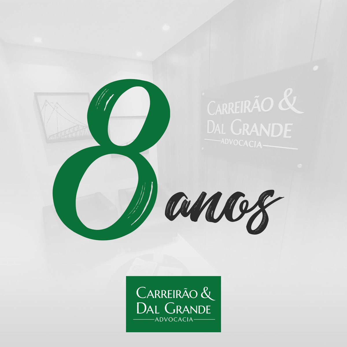 CDGadv's tweet image. Nosso escritório está completando 8 anos de sua inauguração!

O tempo passa, mas o entusiasmo e o compromisso de prestar o melhor serviço possível a nossos clientes permanece!

#advocacia #advogado #advogada #advogados #direito