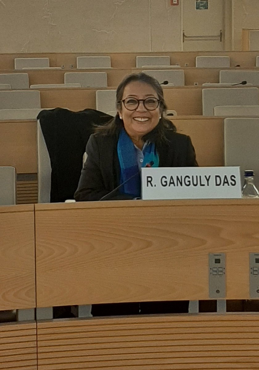 Extremely honoured to attend the 31st session of Human Rights Council Advisory Committee meeting at Palais des Nations, Geneva. This is my first meeting since my election for 2024 - 26 term last year. @UN_HRC