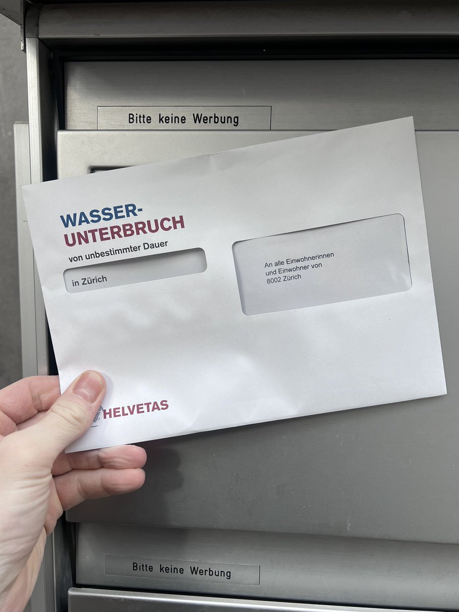thomasZRH's tweet photo. @Helvetas was steht hier an meinem Briefkasten? Ich will keine Werbung/ keine Bettelbriefe, habt Ihr das nicht verstanden? Wird bei euch kein Deutsch gesprochen? https://t.co/JVKQWs3SHw