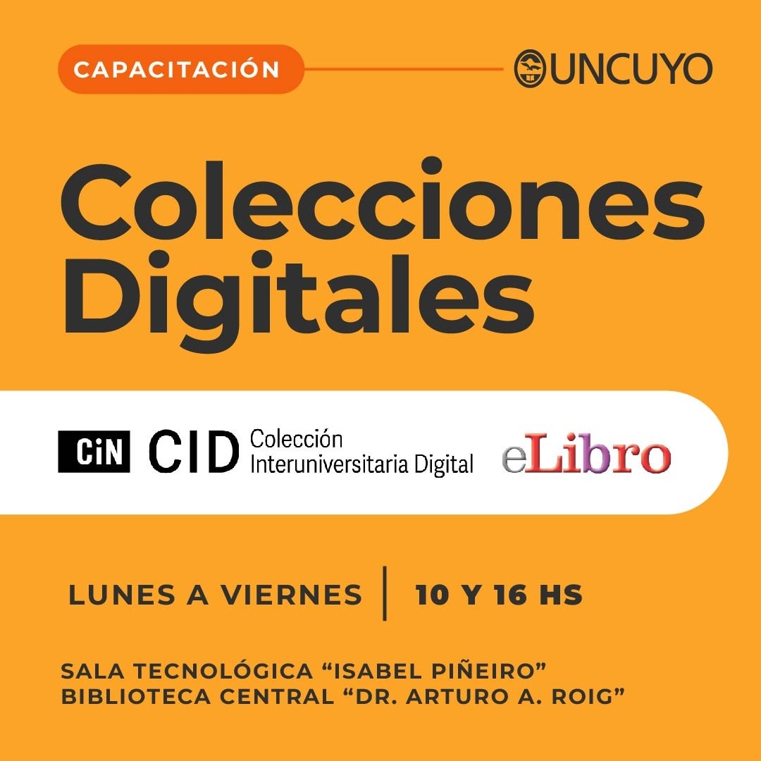 siduncuyo's tweet photo. Capacitaciones abiertas sobre el uso de las plataformas de libros digitales disponibles para estudiantes, docentes, bibliotecarios, investigadores y personal no docente. 
Lunes a viernes, a las 10 y 16hs, en la Sala Tecnología "Isabel Piñeiro" de la Biblioteca Central. https://t.co/36lVyBHnkI