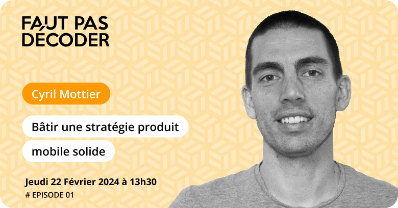 𝗙𝗮𝘂𝘁 𝗽𝗮𝘀 𝗱𝗲́𝗰𝗼𝗱𝗲𝗿 - 𝗘́𝗽𝗶𝘀𝗼𝗱𝗲𝟭
Quels sont les secrets pour concevoir une application performante auprès de ses utilisateurs ? <a href="/cyrilmottier/">Cyril Mottier</a> nous partagera sa vision (et son expérience) sur le sujet ! Pour y participer 👇app.livestorm.co/beapp/strategi…
#tech #product