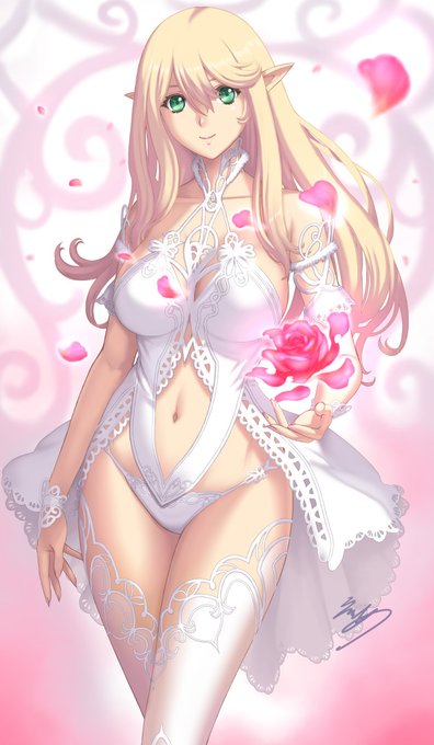 #あなたが描く女子がみたい
種族が違う女子が多いかも 