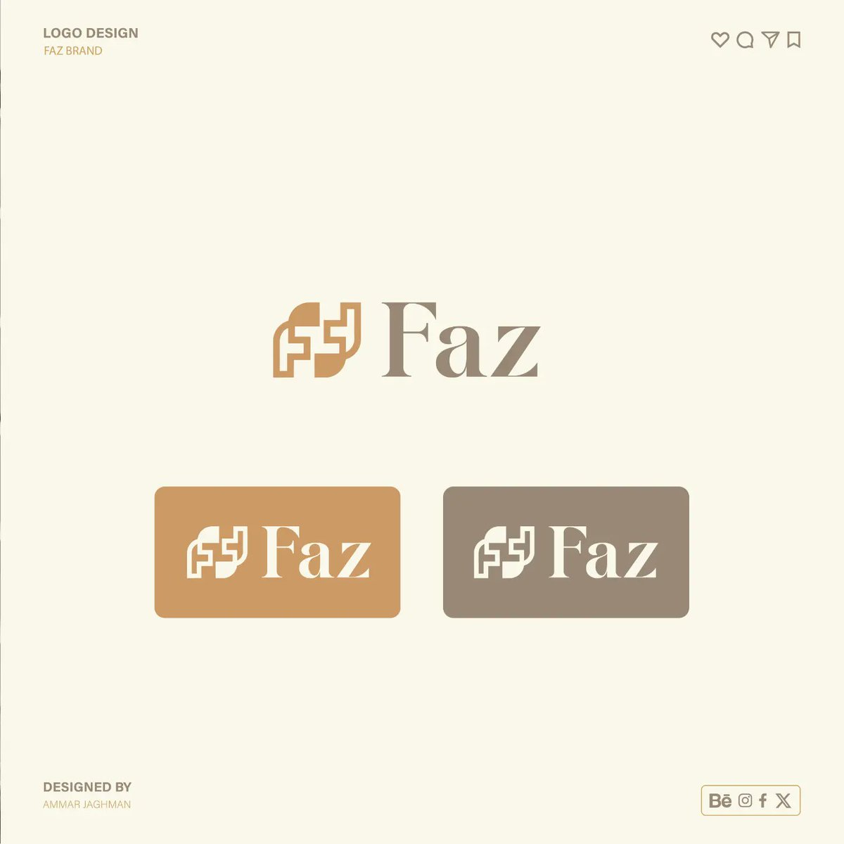 AmmarJaghman's tweet photo. Fashion brand logo
Faz logo
شعار براند ملابس بااسم فااز .
بقية الصور تحت 👇
@DlelDes @Designers_Sup @ZAD_DES @dam_designers @YOUR_PLATFORMM #design #new_design #Logo #LogoDesign https://t.co/jnvLj7zfhE