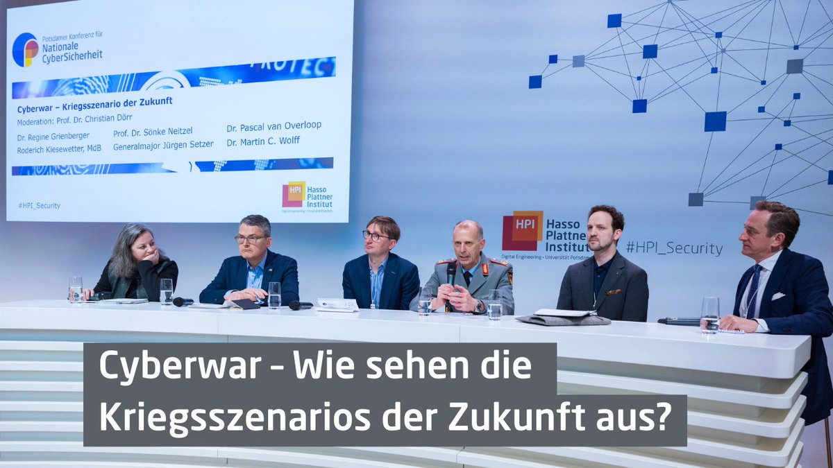 HPI_DE's tweet photo. Nach der #MSC2024 ist vor der Potsdamer Konferenz für Nationale #CyberSicherheit: Am 19. und 20. Juni 2024 diskutieren hochrangige Expert:innen am HPI in #Potsdam wieder die drängendsten Herausforderungen internationaler #Sicherheitspolitik.💡https://t.co/WS8gy8qbVc
#HPI_Security https://t.co/cmo6TpwoHz
