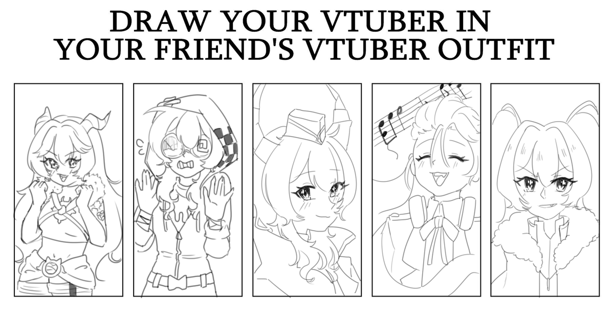 hiningao's tweet photo. I thought this meme was just so cute, so I did it with some of my friends! 😳
From left to right:
Komacchin (@/seiryukomatsu)
Sade (@/ffSade)
Rumi (@/AuberonRumi)
Esseph (@/Esseph_)
Star (@/Stargazer018)
#rakugaoki https://t.co/nIZDj8OaH7