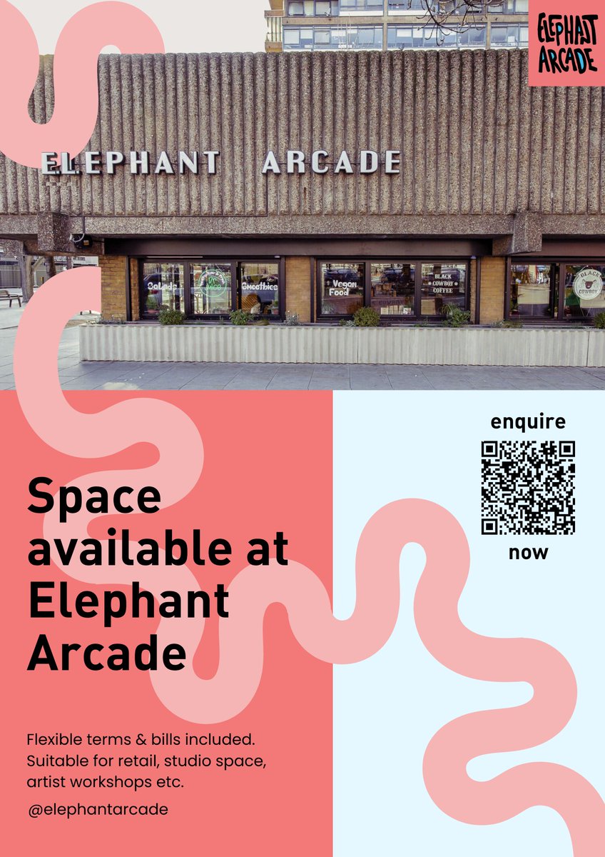 Available unit in Elephant Arcade 🐘 Join an amazing community of startups and social enterprises in the heart of Elephant & Castle. A great spot for Social Enterprises and small businesses! ✔️All services included ✔️No deposit ✔️Flexible contracts elephantarcade.com/available-spac…