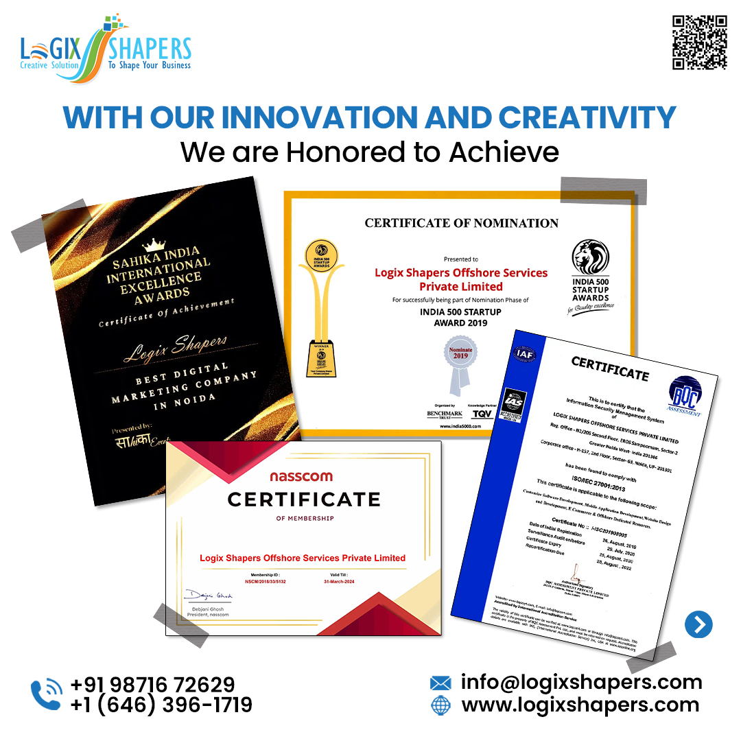 logix_shapers's tweet photo. Since our inception, we are dedicated towards customers satisfaction with our innovative solution. The perfect testimony to the statement is our awards and recognition.
.
.Β
#Logixshapers #BusinessLogixConsult #ShapingSuccess #Digitalpromotion #customerssatisfaction https://t.co/w50mHzT5bv