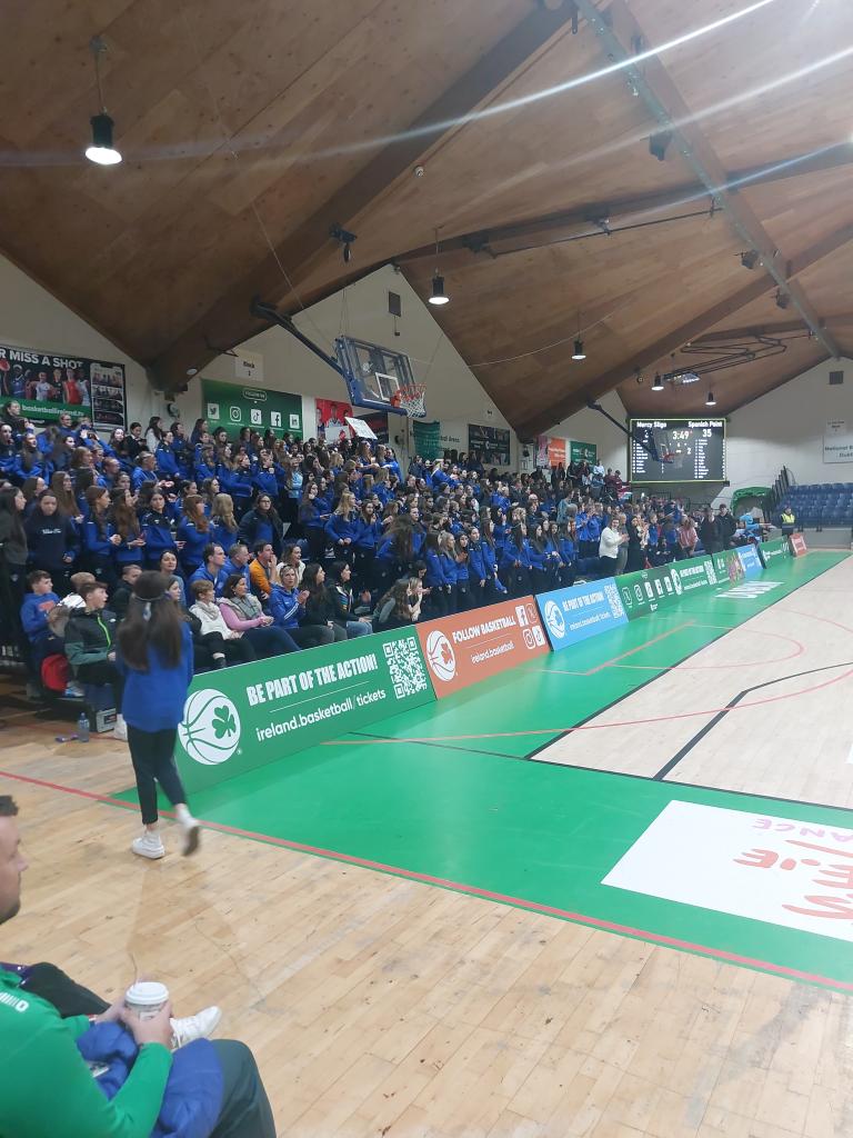 MercySligo's tweet photo. All Ireland League winners! What a match!! Great scenes from the National Basketball Arena. Let’s go Mercy let’s go! @CeistTrust @SligoEdCentre https://t.co/YCKjMAnGGe