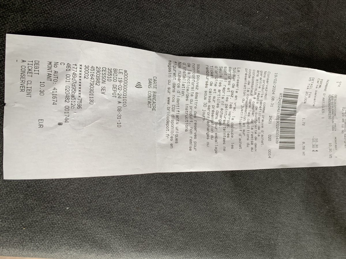 GiardWilfrid's tweet photo. @Monoprix Comme demandé à ma femme lors de votre échange https://t.co/q20wjro4IZ