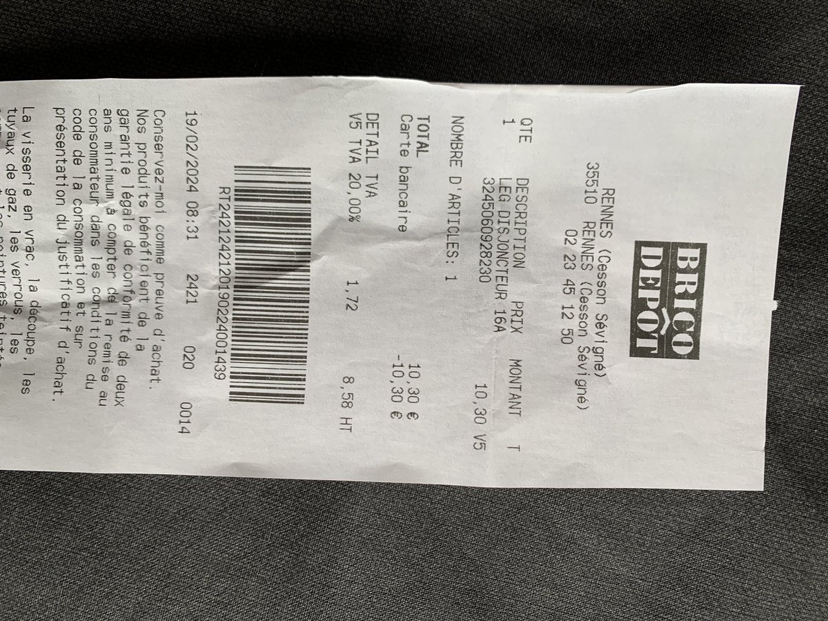GiardWilfrid's tweet photo. @Monoprix Comme demandé à ma femme lors de votre échange https://t.co/q20wjro4IZ