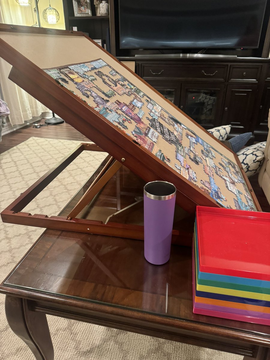 AOwenBooks's tweet image. Where are my puzzle people?

For my bday I got this amazing puzzle table that spins AND tilts! No more achy neck and back leaning over my puzzles on my writing brain breaks. 

#puzzles #puzzler #puzzletable #amwriting #writingbreaks