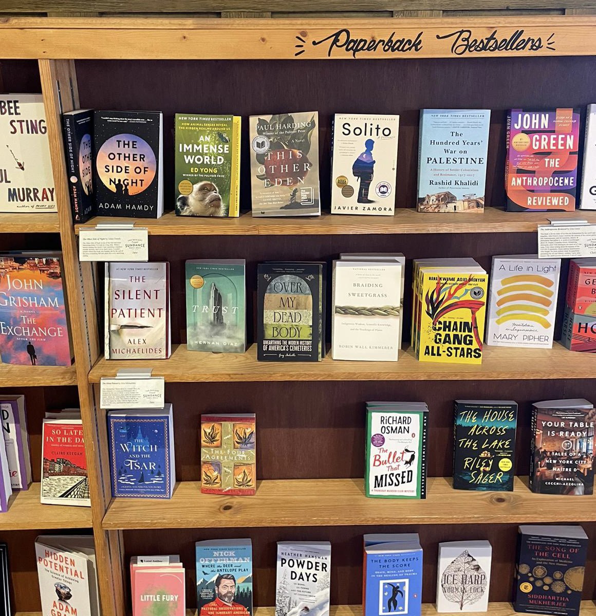 Over My Dead Body, spotted in the wild at Sundance Bookstore in Reno.