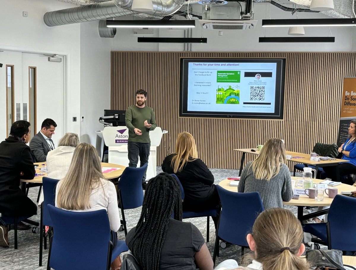 Enjoyed being invited back to speak to the next cohort of @AstonUniversity @AstonGrowth's #GreenAdvantage programme today.

I took a lot from the course back in 2023, so it was a privilege to speak to the next cohort about my experiences & embedding them within @FinalThirdSport