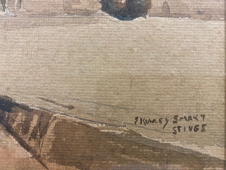 CollectArtLymm's tweet photo. This lovely watercolour by #EdgarRowleySmart is a great scene with walking figures and famous buildings of #StIves.

Signed and titled by the artist.

Edgar Rowley Smart (1887-1934)
St. Ives
Watercolour
15" x 11"
£1,250
https://t.co/Ej03mhv1ar https://t.co/H8SmrcTsuK
