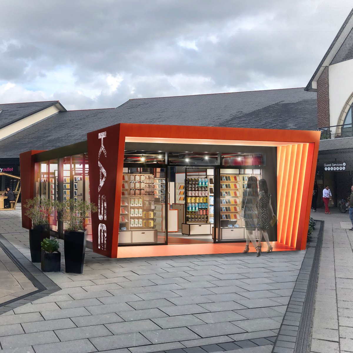 Kiosk concept for a phone accessories retailer. Considered space-planning ensures the final design provides uncongested access through the environment via the branded and illuminated entrance canopies. #retaildesign #interiordesign #retailconcept #shopdesign #commercialdesign