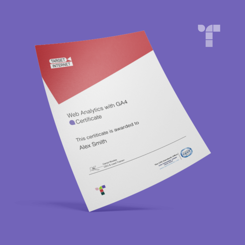 Target_Insights's tweet photo. Introducing our two latest certifications; Web Analytics with GA4 and Search Engine Optimisation (SEO) ✔

Our CPD accredited certifications go beyond the theory and give you the skills, techniques and tools you need in practice. Available to all members of Target Internet.