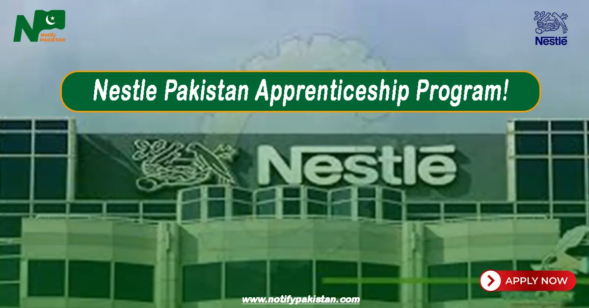 Nestle Pakistan Apprenticeship Program 2024
Apply Now: notifypakistan.com/nestle-pakista…

#NestlePakistan
#ApprenticeshipProgram
#PakistanJobs
#Freshers
#CareerOpportunities #NestleApprenticeship2024
#PakistanApprenticeship
#StartYourCareer
#FoodIndustry
#NestleCareers #Internship