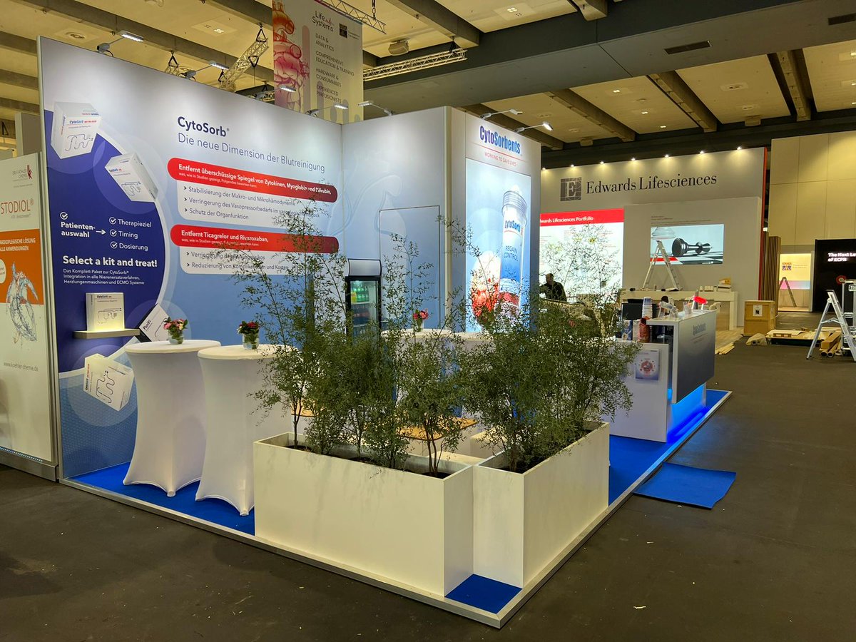 CytoSorbents's tweet photo. Ein paar Impressionen von unserem Stand auf der 53. Jahrestagung der #DGTHG und ein herzliches Dankeschön an die Vorsitzenden unseres Symposiums zum Thema "Hemoadsorption as part of an individualized patient treatment", Andreas Liebold &amp;Matthias Thielmann.
 #CytoSorb #Herzmedizin https://t.co/fR6qEMlp2k