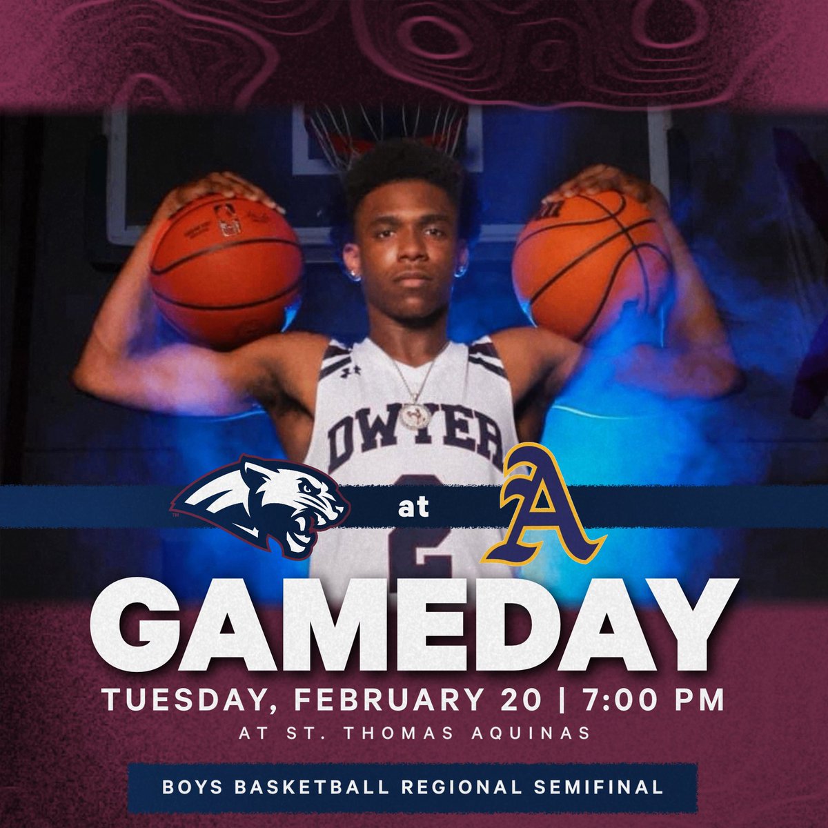 Dwyer Boys Basketball travel to St. Thomas Aquinas tomorrow (Tuesday, Feb. 20th) for the Regional Semifinal game. Tip off 7pm, and tickets available on GoFan.co
#WeAreDwyer #GoPanthers
