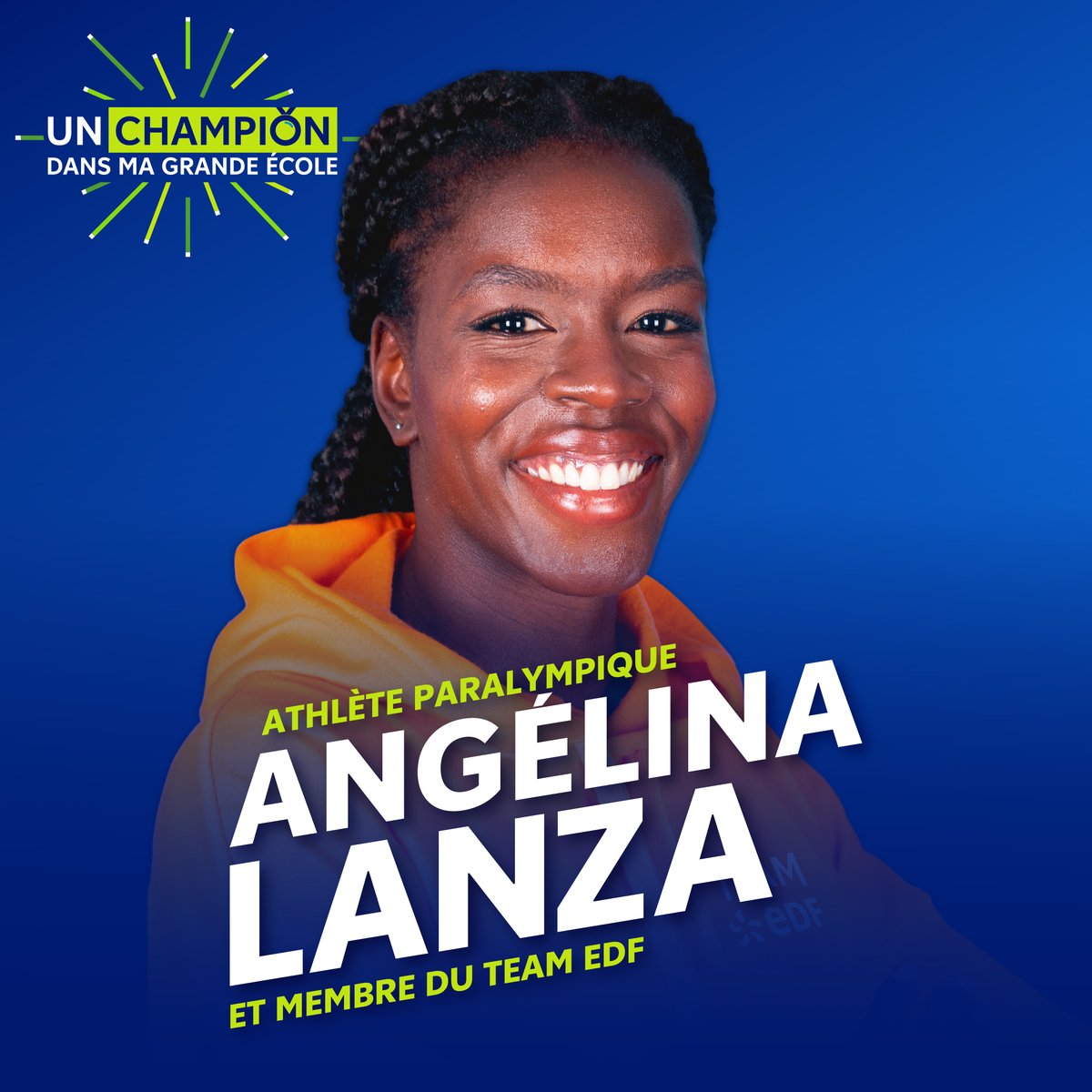 EDF_GrandEst's tweet photo. Un Champion Dans Ma Grande École🏆
20/02🗓️@Lanzaa_Angelina du #TeamEDF sera présente au campus de la Fonderie à l'@UHA68 dans le cadre du programme #enJeuxdAvenir2024
Au programme : ateliers de sensibilisation pour découvrir et tester les disciplines paralympiques
#EnergieduSport https://t.co/qERUC6h4qb