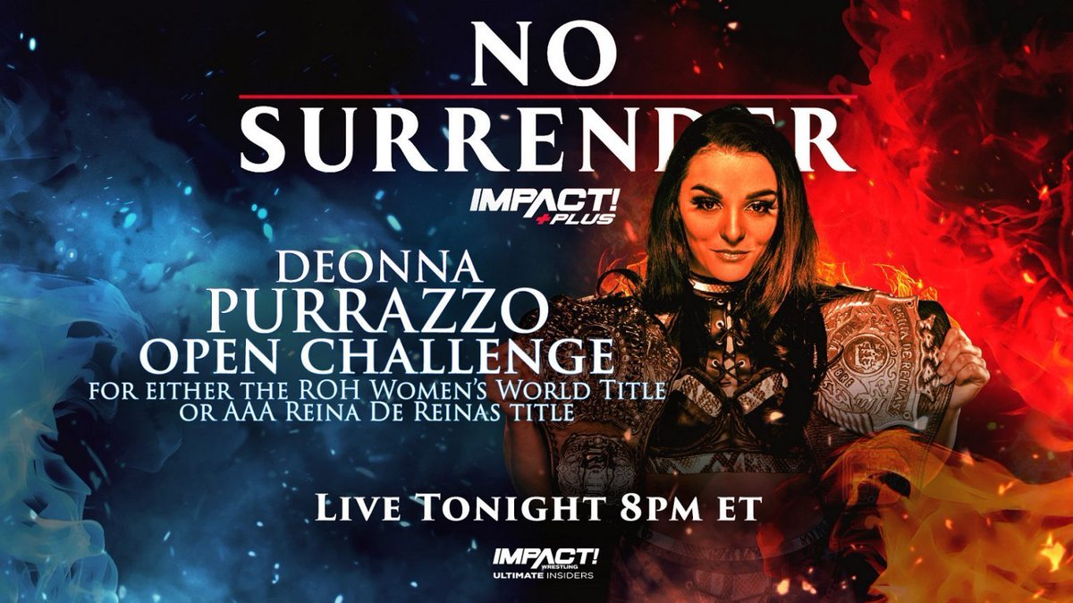 wrestle_hist's tweet photo. 2/19/2022

Deonna Purrazzo defeated Miranda Alize by submission to retain the ROH Women's World Championship at No Surrender from the Alario Center in Westwego, Louisiana.

#ImpactWrestling #NoSurrender #DeonnaPurrazzo #MirandaAlize #ROHWomensWorldChampionship https://t.co/ugCGlOhh91