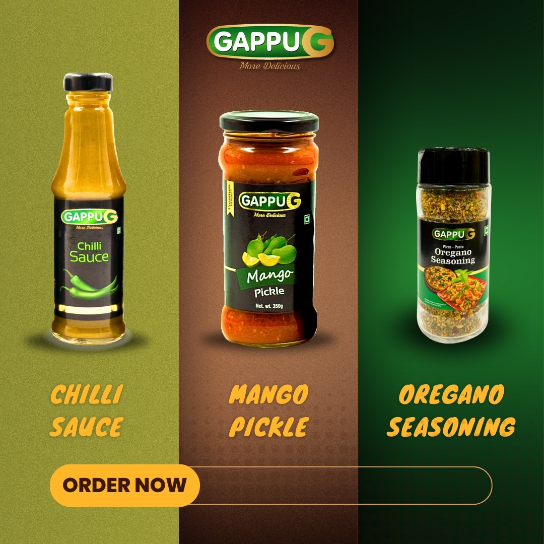 GappuG_Food's tweet photo. Zesty flavors of GappuG..!!
#gappug #pickles #sauce #snacks #products #goodfood #Spices #eatlocal #sago #flavors #india #ketchup #love #organicproducts #Amazon #recipes #jiomart #goodmood #happiness #healthylife #foodbonding #spicy #eating #homemade #food #foodie #ordernow #zesty https://t.co/ResUzC7bhI