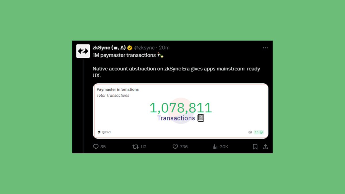 CryptoSnooper_'s tweet photo. 🪂 zkSync Airdrop Snooping 🪂

zkSync is celebrating the number of transactions that use Paymaster 👀  This can EASILY be one of the Airdrop Criteria due to its significance.

How to use Paymaster 🧵 ↓

1/6 https://t.co/8PzkLGK5YJ