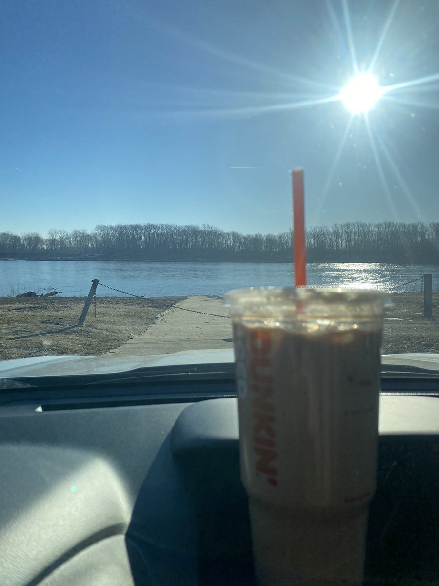 Those days off that feel like retirement. 😍😍 Workout complete. 💪🏼 Iced coffee down by the river. 🧊☕️Watching the world go by. Hey <a href="/dunkindonuts/">Dunkin'</a>, want to sponsor a teacher? 😉 Thanks for helping me get my day started. 🥰