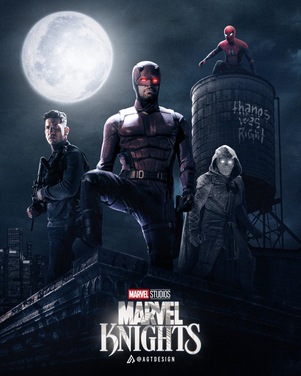 Marvel Knights 🔥 Concept Poster by @agtdesign10 (Fan art) Would you like to see a Marvel Knights project in the cinema? Follow for more 😄💛 . . . #daredevil #mattmurdock #moonknight #punisher #daredevilbornagain #marvelknights #spiderman #marvel #MarvelStudios