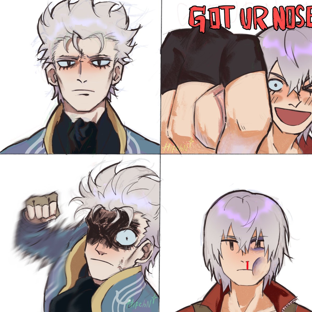 mizuifa's tweet photo. a big mistake dante🩸
 #devilmaycry #dmc3 #vergil https://t.co/C6uP97iRNk