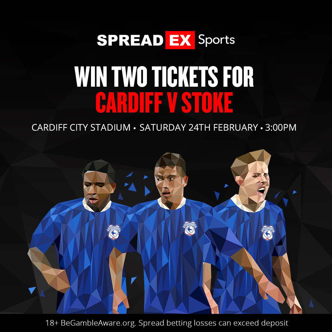 Spreadex Sports (@spreadexsport) on Twitter photo 🚨Competition Time🚨
How do you fancy the chance to win tickets to
<a href="/CardiffCityFC/">Cardiff City FC</a> 🆚 Stoke ?!🎟️
For the chance to win🥇
1⃣ Follow us + Repost this post♻️
2⃣ Enter your details in the entry form below⤵️
spreadex.com/cardiffstoke
TS&C's Apply🔞 🚨Competition Time🚨
How do you fancy the chance to win tickets to
<a href="/CardiffCityFC/">Cardiff City FC</a> 🆚 Stoke ?!🎟️
For the chance to win🥇
1⃣ Follow us + Repost this post♻️
2⃣ Enter your details in the entry form below⤵️
spreadex.com/cardiffstoke
TS&C's Apply🔞