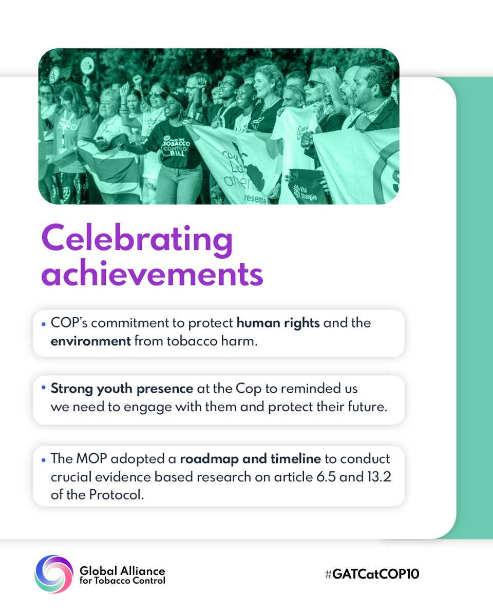 GATC_int's tweet photo. 👉Reflecting on #COP10 and #MOP3: Weeks of hard work and significant achievements! 

📣 Read our latest press release: https://t.co/uI7hbFpS6m https://t.co/uD6BdeJrmV