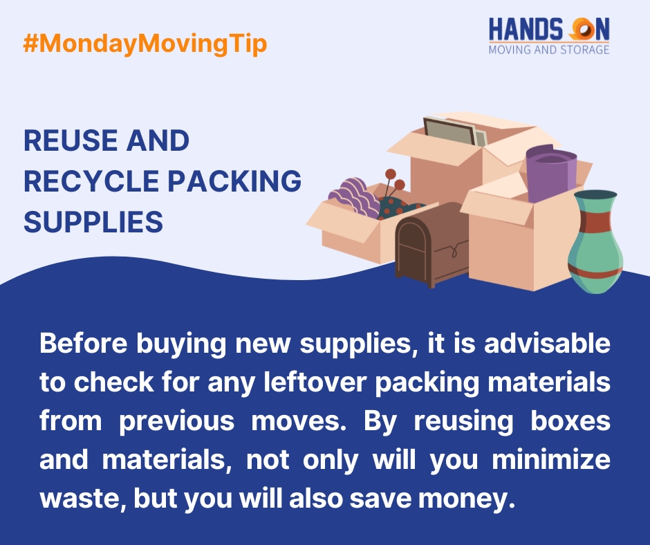 Reuse and Recycle Packing Supplies
#MondayMovingTips #Localmovers #LocalMovingCompany