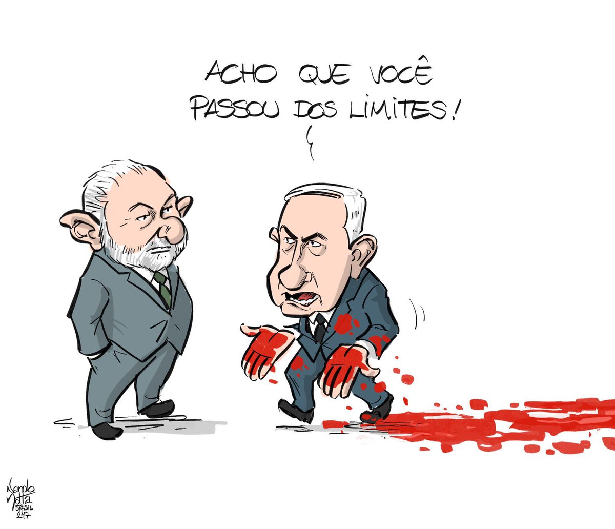 Em 130 dias, Israel sob comando de Netanyahu: 

Matou 30 mil pessoas, destas mais de 12 mil eram crianças

Bombardeou 34 hospitais e 104 escolas e universidades

Encurralou 1,5 milhão de pessoas em Rafah, sem comida, água e abrigo

O nome disso é GENOCÍDIO! Palestina Livre! 🇵🇸