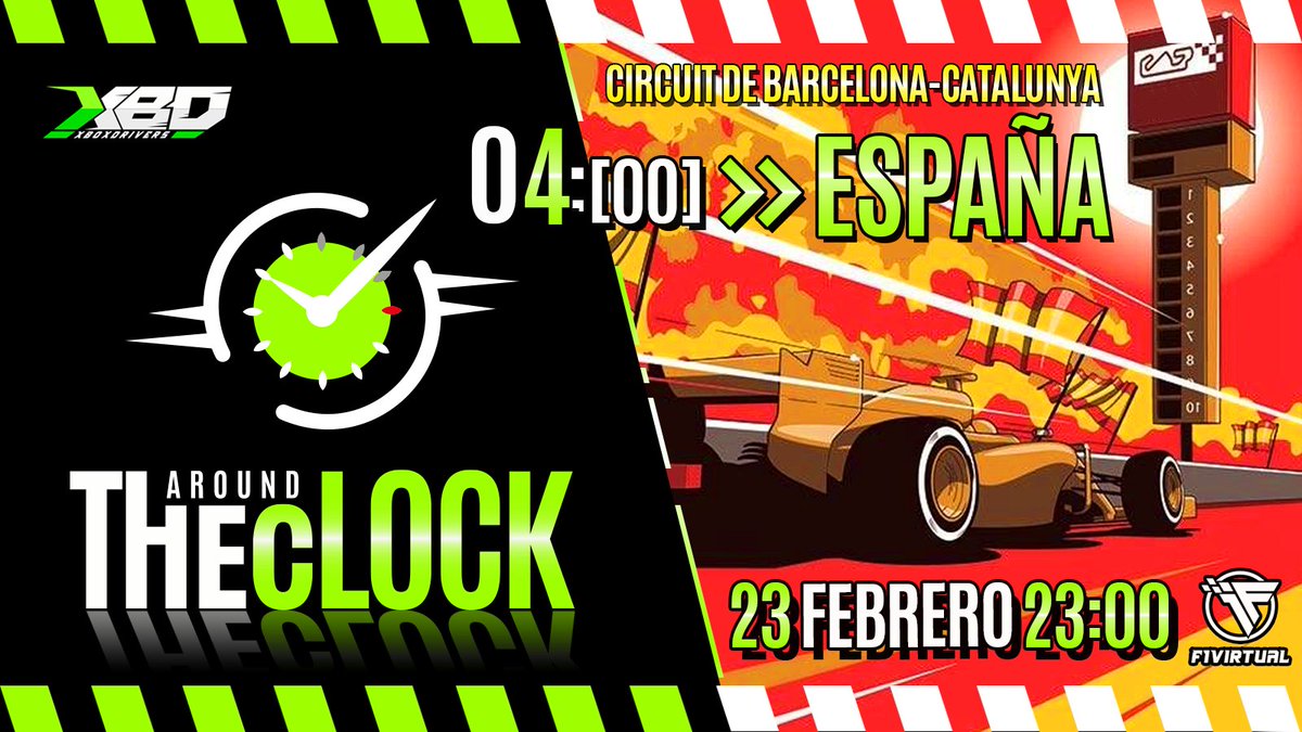 Semana de Carrera pilotos!, cuarta hora de #aroundTHECLOCK directo Viernes a las 23:00h en <a href="/formula1virtual/">Formula 1 Virtual</a>🍀