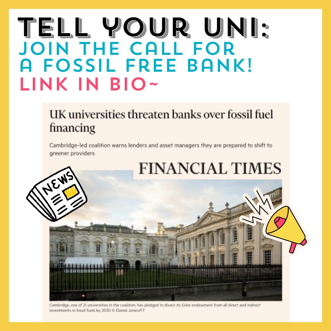 📣Take action TODAY by asking your university to join the call for a bank they can switch to that doesn't finance fossil fuel expansion: sos-uk.org/post/put-fossi…