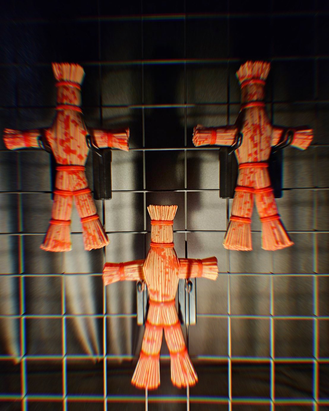 五寸釘玩具 ソフビ 藁人形ちゃん わらにんぎょうちゃん 五寸釘まさひろ