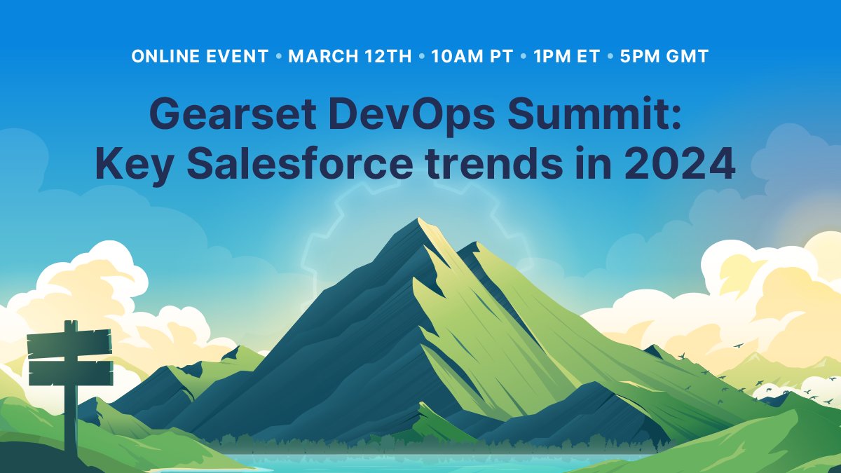 The first @GearsetHQ DevOps Summit of 2024 has landed! 🙌 Join this free webinar on March 12th for a deep dive into the key findings from the 2024 State of Salesforce DevOps survey ⤵️ grst.co/3wtTfiJ