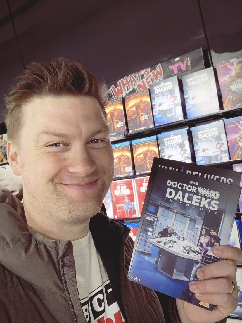 If you're wondering why I'm grinning like an idiot... it's because I just popped down the shops and bought some colourised Dr Who! #DaleksinColour 📀