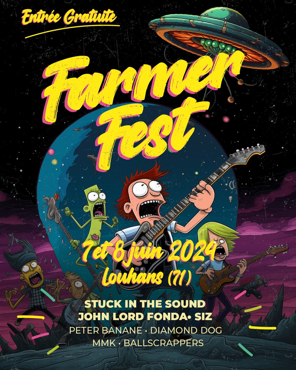 [ANNONCE]
<a href="/stuckinthesound/">what the sigma?</a> en concert à Louhans le 8 juin 2024 pour le Farmer Fest'