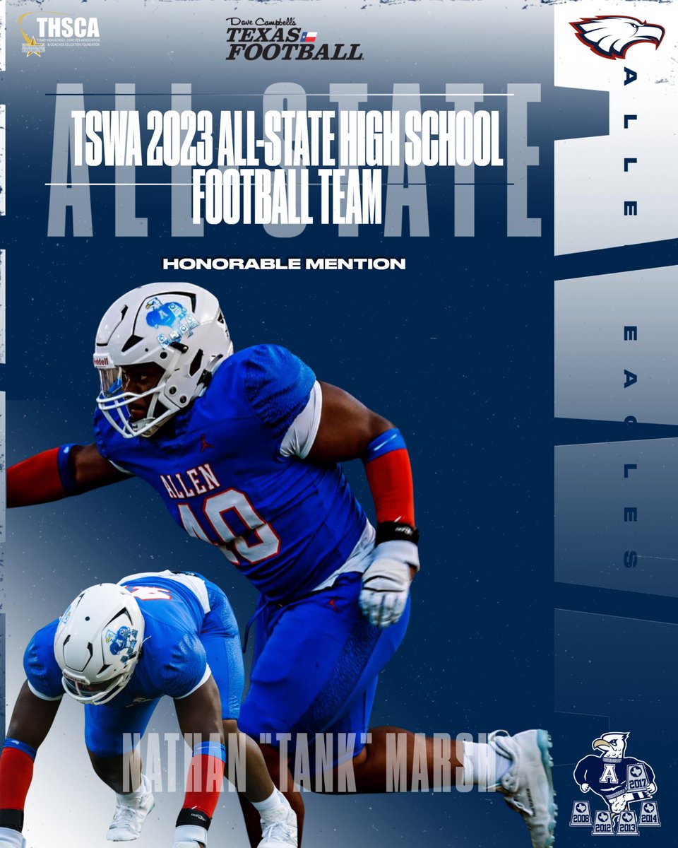 🚨TSWA 2023 ALL-STATE TEAM🚨 

Congratulations to the following student athletes for being selected as this year’s TSWA All-State Football Team. 

<a href="/zina_umeozulu/">Zina “ZOO” Umeozulu</a> - 3rd Team
<a href="/dking35LB/">Drew King</a> - Honorable Mention 
<a href="/ColterAlberding/">Colter Alberding</a> - Honorable Mention
<a href="/Nategr8t24/">Nathan Marsh</a> - Honorable Mention

#BTB