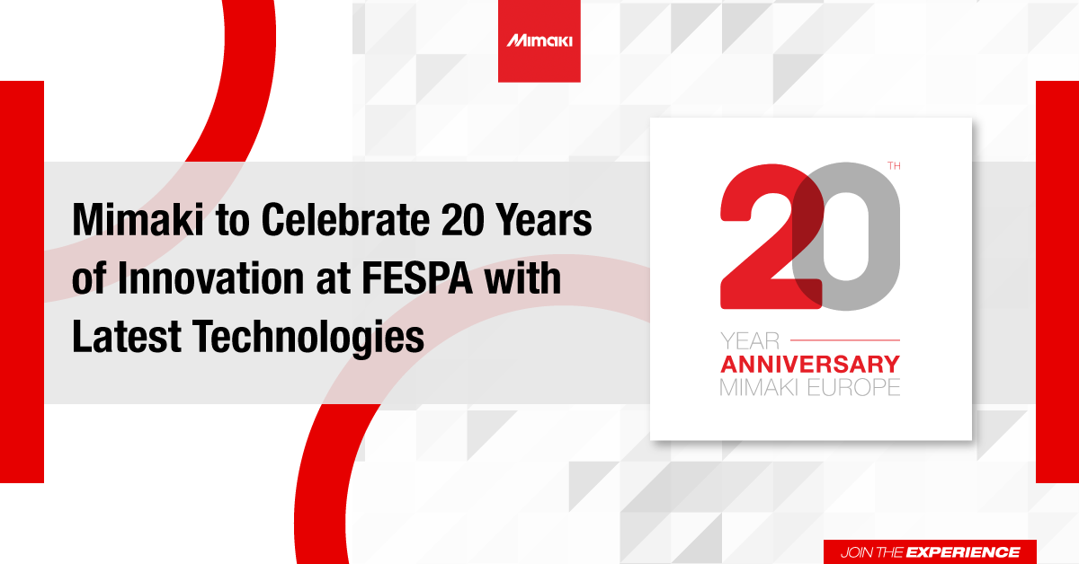 Join us at FESPA Amsterdam as Mimaki Europe celebrates 20 years of innovation! Discover our latest UV solutions and sustainable applications as we showcase cutting-edge technology for a greener future. See you at Stand F10, Hall 12! eu1.hubs.ly/H07GMgz0 #FESPA2024