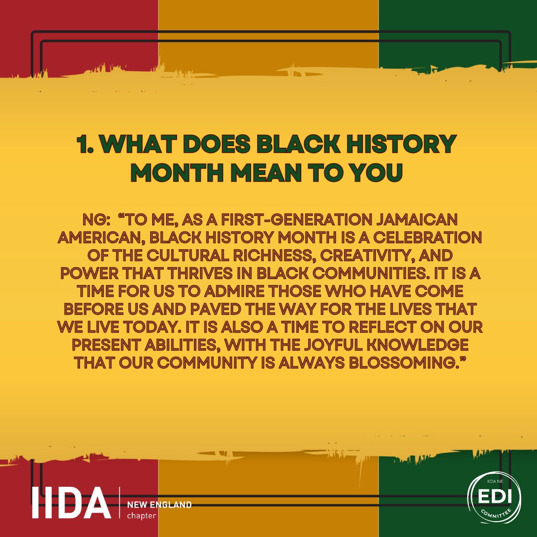 iidaNE's tweet photo. Meet Nicolette Gordon: Black History Designer Spotlight 🌟 Hear her insights on #BlackHistoryMonth celebration, recognizing its significance, and the influence of Black creatives on her design journey!
#BHM #amplifyblackvoices #EDI #iidane #ouriidane #changetogether https://t.co/TA5Wqh2mOk