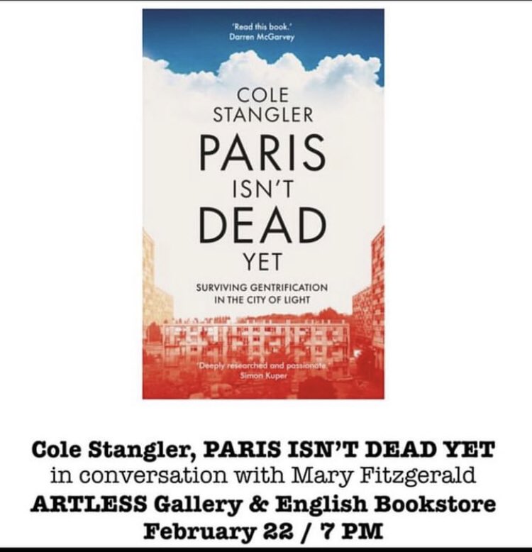 Looking forward to this talk on Thursday in Marseille with @MaryInMarseille! 7 PM at <a href="/artlessgallery/">Artless Gallery & English Bookstore</a>, next to La Plaine! Come by if you’re in the area!