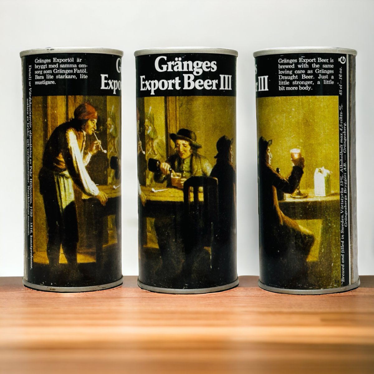 CanMuseum's tweet photo. Granges Export Beer III - PAINTING SET: INN INTERIOR BY PEHR HILLESTROM - Sweden 1970s
450mL Steel Pull top
https://t.co/qZEeGIry7g
#CanMuseum #CanCollector #CanCollection #beercans #beer #granges #painting #artist #hillestrom #hilleström https://t.co/kes4AeA3HS