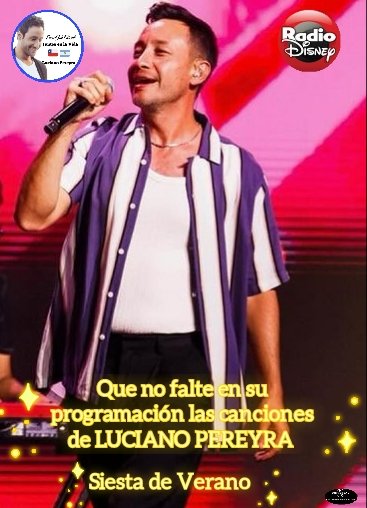 solcitalu's tweet photo. Muy buena semana para todos!!!
Gracias amigos de @RadioDisneyLA por alegrarnos los días con la música de nuestro @LucianoPereyra, somos @Juntosenlavida 😘😘😘😘 Cariños!! https://t.co/YQAXVAqkeh